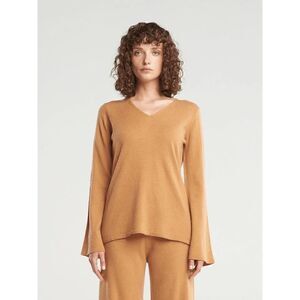 NWT Wolford 52917 Cashmere A Shape Top Long Sleeves L Lion